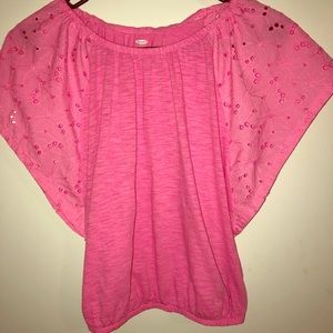Pink flare arm shirt